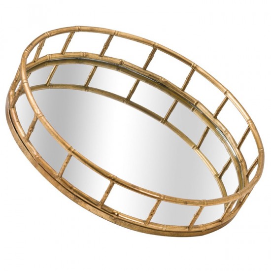 Set of 2 Detailed Circular Trays 48cm - LUX027 4A