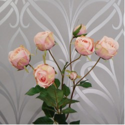 LUXE Artificial Roses Sweet Juliet Pink Peach 65cm - LUX009