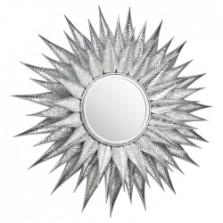 Ohlson Silver Large Sunburst Mirror 90cm - LUX033 7D