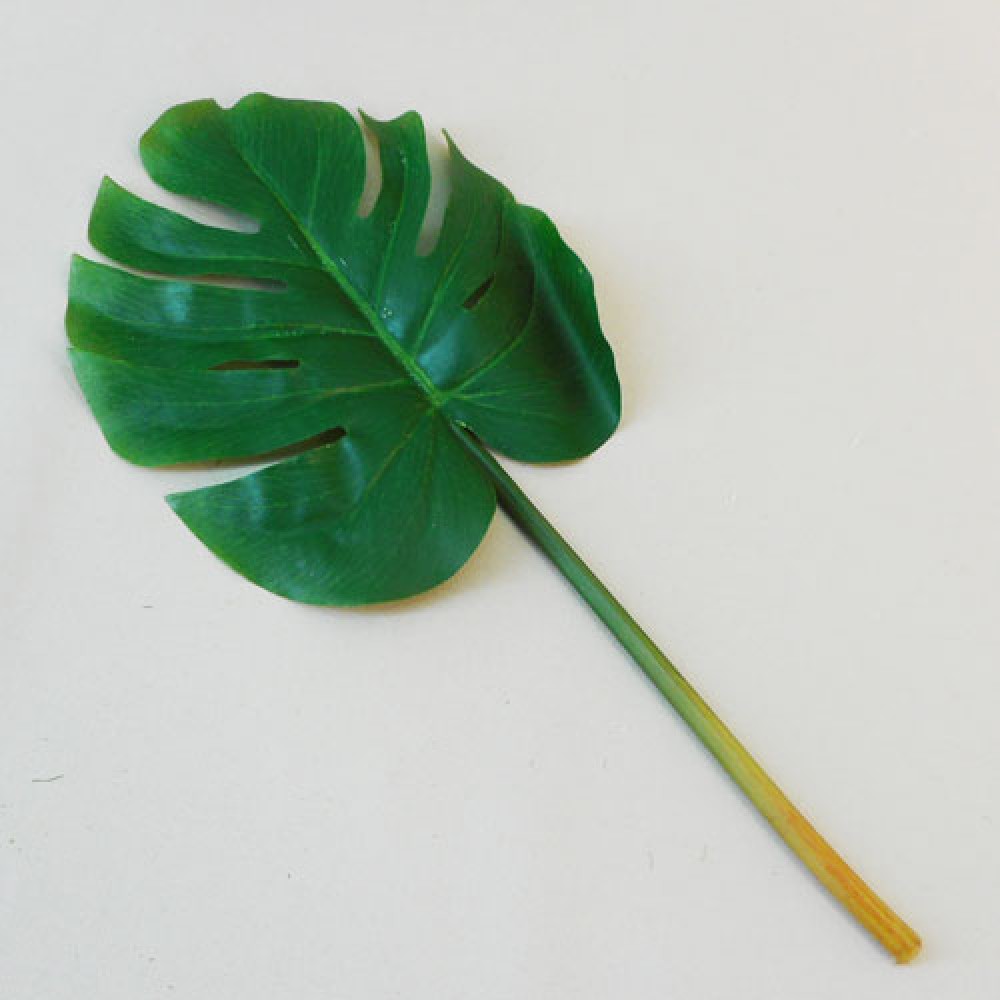 Small Artificial Monstera Leaves Short Stem Artificial Leaves