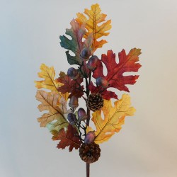 Artificial Oak Leaves Branch Autumn - OAK002 EE2