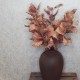 Faux Dried Artificial Leaves Spray Aubergine 77cm - LEA006 LL1