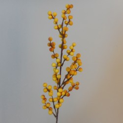 Artificial Autumn Berries Yellow 70cm - BER008 P2