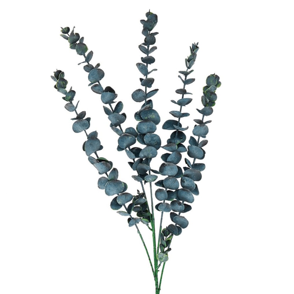 Artificial Eucalyptus Stem Teal Blue 79cm | Artificial Greenery