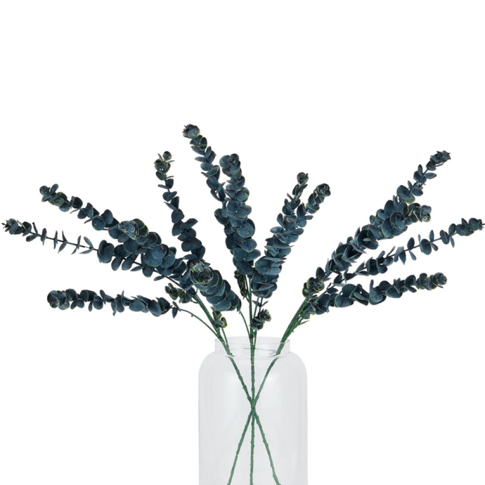 Artificial Eucalyptus Stem Teal Blue 79cm | Artificial Greenery