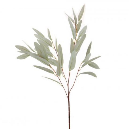 Artificial Nobel Leaf Branch Grey Green 84cm - NOB002