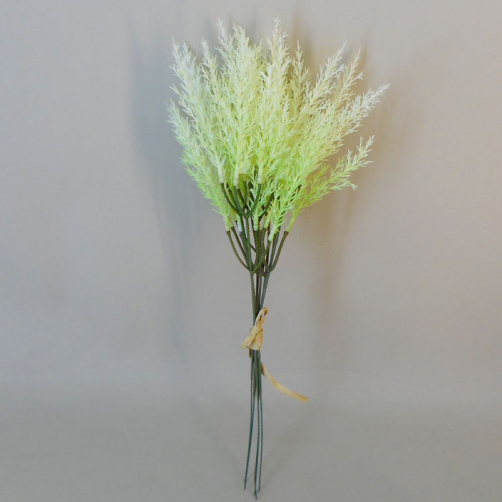 Artificial Pampas Grass Pick x 6 Green 36cm Artificial Grasses