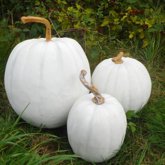 Artificial Pumpkin Large White 31.5cm