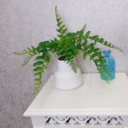 Artificial Fern in White Ceramic Pot - FER056 FR