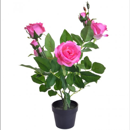Potted Plants Artificial Rose Tree Pink - ROS007 1C