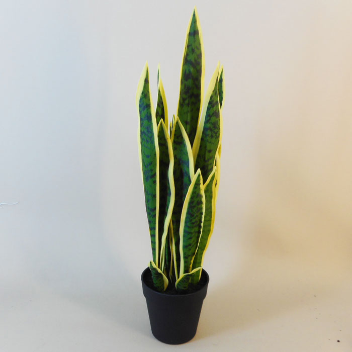 Nearly Natural 38" Sansevieria Artificial Silk Plant – Yellow Pot, Realistic Faux Snake Plant