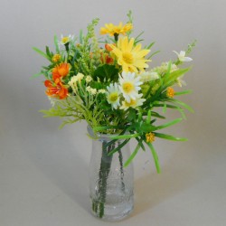 Artificial Daisies and Blossom Bottle Yellow - DAI008 3D
