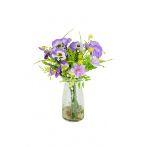 purple silk flower arrangements