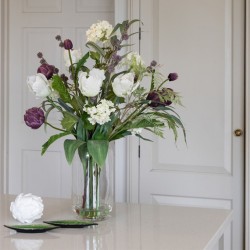 Artificial Flower Arrangements | Tulips and Artichokes Vase - TUL002