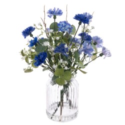 Artificial Flower Arrangements | Cornflowers and Foliage - COR007 2C