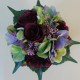 Burgundy Roses and Green Hydrangeas Artificial Flower Arrangements - ROS019 5D