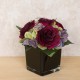 Burgundy Roses and Green Hydrangeas Artificial Flower Arrangements - ROS019 5D