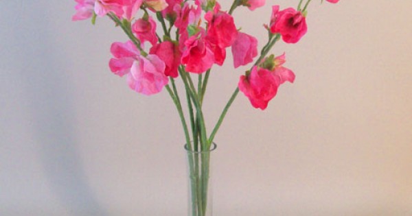 Sweet Peas Vase Arrangement Pink Artificial Flower Arrangement