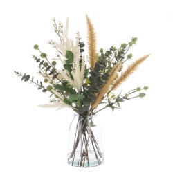 Artificial Flower Arrangement | Thistles and Grasses Cream Gold - THI002 