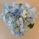 Centerpiece Arrangement | Blue Artificial Hydrangeas in Blue Crackle Glass Bowl - HYD012 