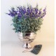 Knightsbridge Artificial Lavender Plants in Silver Urn Planter - LAV010 OFF