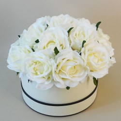 Only Roses Hat Box Flower Arrangement Cream - ROS064