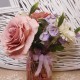 Pink Roses and White Hydrangeas Artificial Flower Arrangement - ROS006 2C
