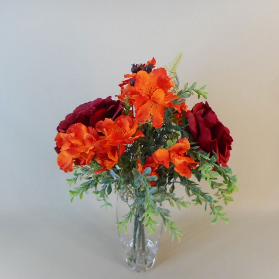 Autumn Artificial Flower Arrangements | Roses and Wild Flowers - ROS084 1C