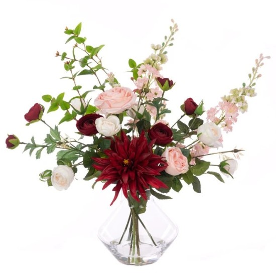 Artificial Flower Arrangement | Scarlet Symphony - SCA001 Artificial Flower Arrangement | Scarlet Symphony - SCA001