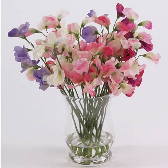 Luxury Sweet Peas Silk Flower Arrangement - SPV005 3B