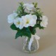 Pansies in Glass Jar 26cm | Artificial Flower Arrangements - PAN003 5B