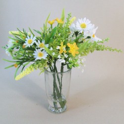 Artificial Flower Arrangements | White Daisies and Blossom - DAI004 2B