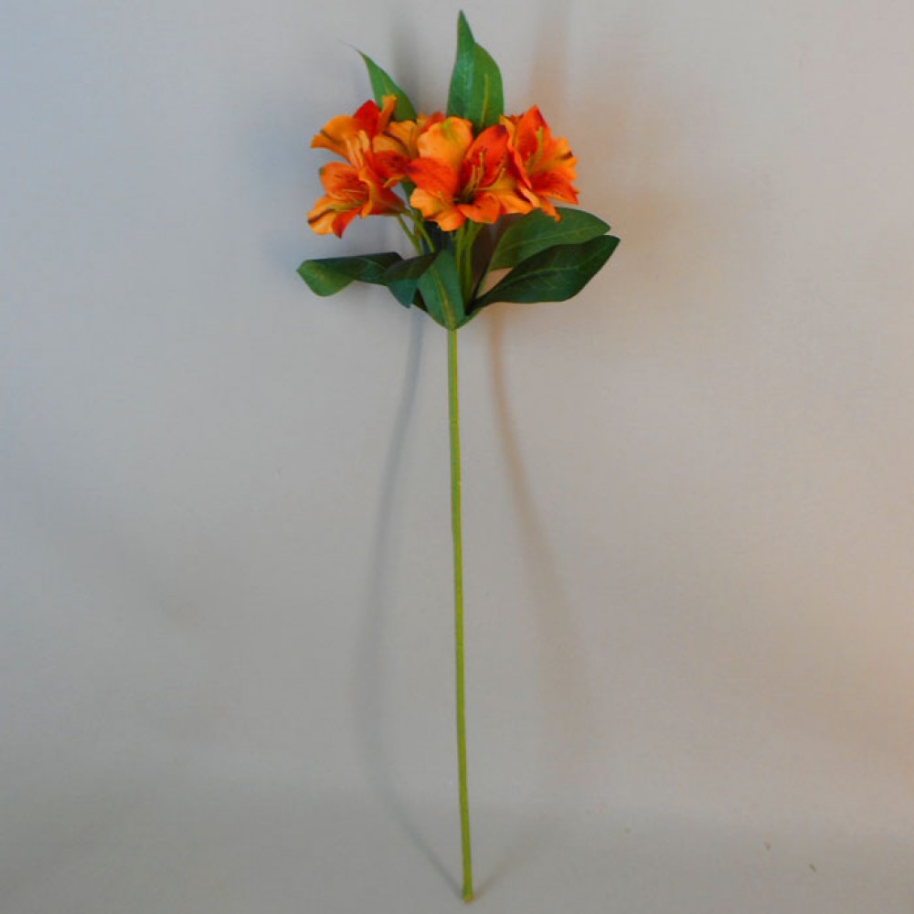 Artificial Alstroemeria Stem Orange 48cm | Artificial Flowers