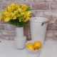 Speckled Ceramic Flower Vase Cream 19.5cm - VS017 9C