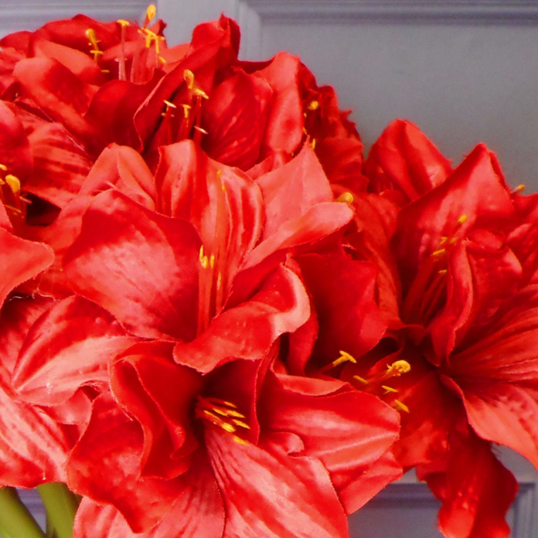 Artificial Amaryllis Red 40cm | Silk Flowers