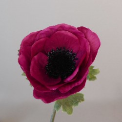 Silk Anemone Dark Pink 38cm - A083 A2