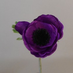 Silk Anemone Purple 38cm - A082 A2
