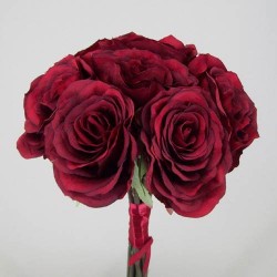Antique Roses Bouquet Red 40cm - R027a N4