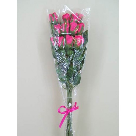 Silk Roses Bouquet Hot Pink 55cm - R010e BX14