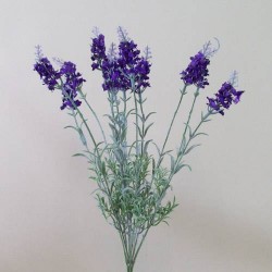 Artificial Lavender Plant Dark Purple 41cm - L098 I3