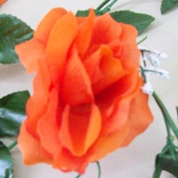 Artificial Roses Garland Carnival Orange 180cm - R228 Q4