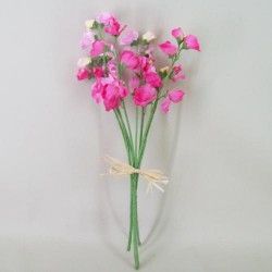 Artificial Sweet Peas Posy Pink 42cm - S080 