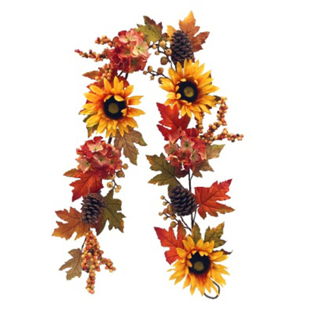 Artificial Sunflowers Autumn Garland 150cm | Flower Garlands