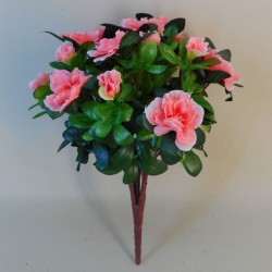 Artificial Azalea Plants Coral Pink 33cm - A154 C2