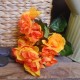 Artificial Begonia Plants Orange 28cm - B086 H3