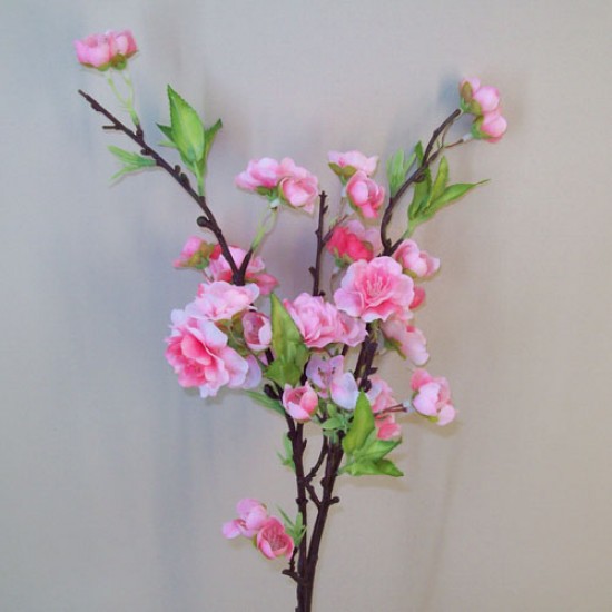 Artificial Cherry Blossom Branch Pink Short Stem 48cm - B036 GS3C