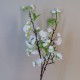 Artificial Cherry Blossom Branch White Short Stem 48cm - B038 GS3C