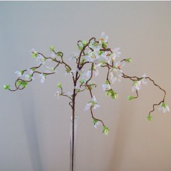 Cream Weeping Cherry Blossom Branch 118cm - C183 B1