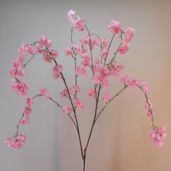 Trailing Artificial Cherry Blossom Branch Pink 120cm - B090 A1