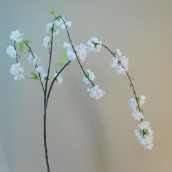 Weeping Cherry Blossom Branch White 123cm - B065 A1